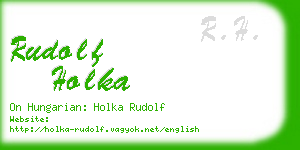 rudolf holka business card
